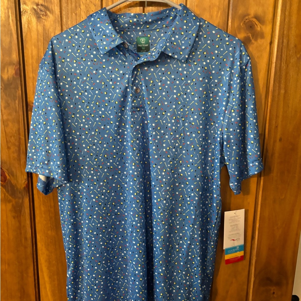 Blue Polos with Lightweight Cotton Blend